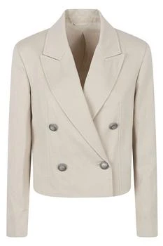 Brunello Cucinelli | Brunello Cucinelli Double Breasted Cropped Blazer