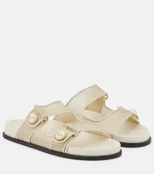 Jimmy Choo | Fayence leather-trimmed sandals