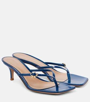 Gianvito Rossi | Ribbon patent leather thong sandals