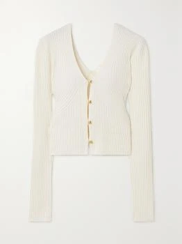 Chloé | Ribbed Wool-blend Cardigan