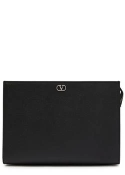 Valentino | VLogo grained leather clutch