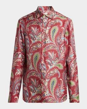 ETRO | Men
s Silk Paisley Sport Shirt