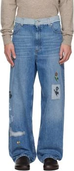 Marni | Blue Embroidered Jeans