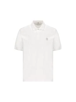 Brunello Cucinelli | Brunello Cucinelli Logo Embroidered Short-Sleeved Polo Shirt