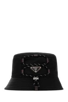 Prada | Prada Triangle-Logo Buckle Hat
