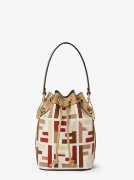 Fendi | Mon Tresor FF jacquard fabric and leather bucket bag