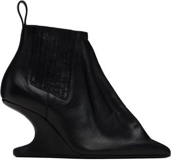 Rick Owens | Black Concordians Runway Ankle Sharp Boots