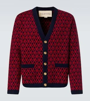 Valentino | Toute La V virgin wool jacquard cardigan