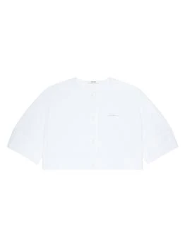 Givenchy | Cropped Shirt in Poplin with Gros Grain