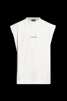 Balenciaga | Balenciaga Logo Embroidered Sleeveless T-Shirt