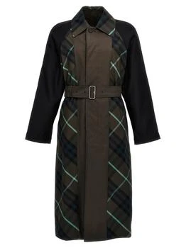 Burberry | Burberry Check-Plaid Belted Reversible Trench Coat