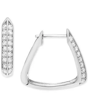 Macy's | Diamond Geometric Hoop Earrings (1/2 ct. t.w.) in 14k White or Yellow Gold