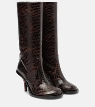 Dries Van Noten | Snake-effect leather knee-high boots