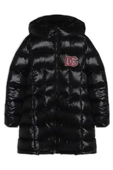 Dolce
Gabbana | Dolce
Gabbana Kids Logo Patch Hooded Coat