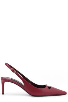 Dolce & Gabbana | Dolce & Gabbana Lollo Logo Plaque Slingback Pumps