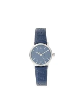 Forever Stainless Steel Case & Leather Strap Watch/29MM