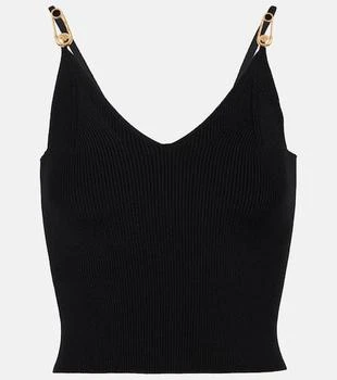Versace | Safety Pin ribbed-knit top