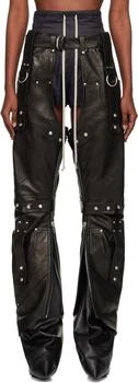 Rick Owens | Black Concordians Leo Prothmann Edition Chaps Leather Trousers