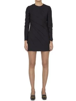 Valentino | Valentino Draped Long-Sleeved Mini Dress