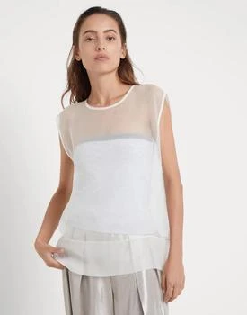 Brunello Cucinelli | Silk Sleeveles Women's T-Shirt
