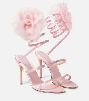 Magda Butrym | Floral-appliqué satin sandals
