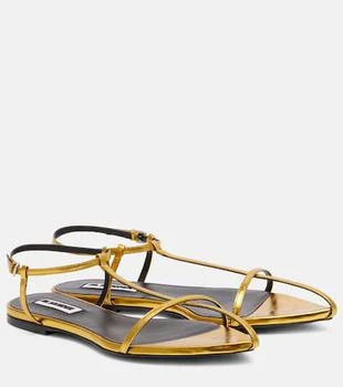 Jil Sander | Metallic leather sandals