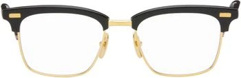 Thom Browne | Gold 
Black Acetate and Titanium Glasses