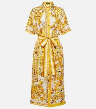 Dolce
Gabbana | Majolica silk twill shirt dress