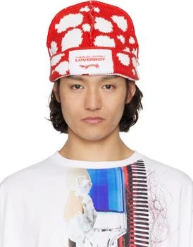 Red 
White Loverboy Beanie