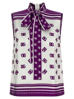 Dolce & Gabbana | Dolce & Gabbana All-Over DG Logo Printed Twill Top