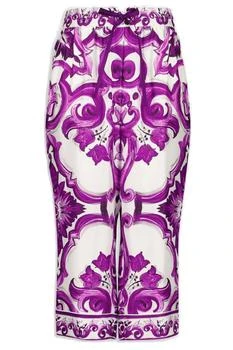 Dolce & Gabbana | Dolce & Gabbana Majolica-Printed Wide-Leg Culottes