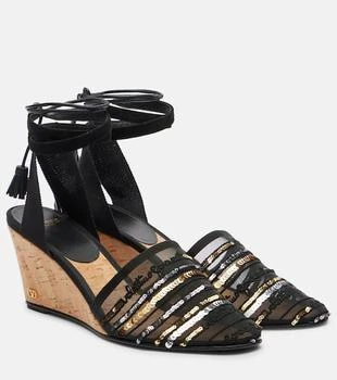 Valentino | La Cruisette embellished espadrille wedges