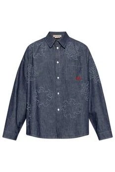 Marni | Marni Frayed Pattern Oversized Chambray Shirt