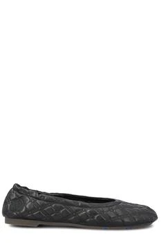 Burberry | Burberry Equestrian Knight-Embroidered Quilted Ballerina Shoes