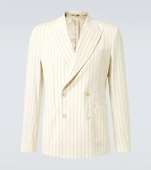 Dolce 
Gabbana | Striped cotton-blend blazer