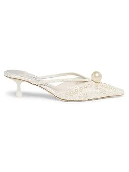 Sana 50MM Pearl Embellished Mules