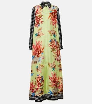 Dolce
Gabbana | Capri printed silk satin shirt dress