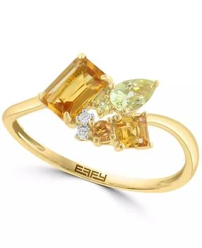 Effy Diamond Accent
Multi Gemstones (7/8 ct. t.w.) Ring in 14k Yellow Gold