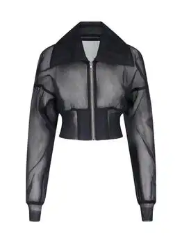 Rick Owens | Rick Owens Sheer Zip-Up Knitted Top
