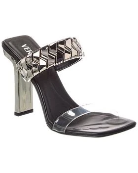 Versace | Slice Leather & Vinyl Mule
