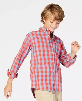 Big Boys Kirk Box-Plaid Button-Down Shirt