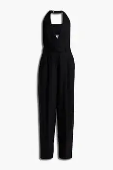 Tom Ford | Wool-blend twill halterneck jumpsuit