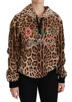 Dolce & Gabbana | Hooded Studded Ayers Leopard Women's Sweater