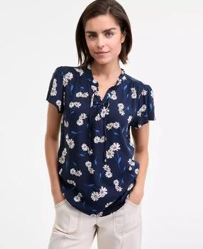 Women's Daisy Lace-Up Ruffled Blouse
