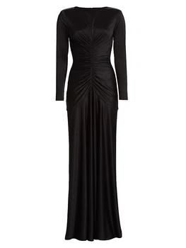 Thea Satin Ruched Gown