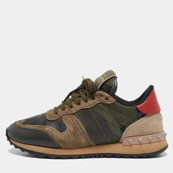 Valentino | Valentino Multicolor Leather and Suede Rockrunner Low Top Sneakers Size 37