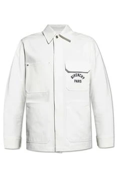 Givenchy | Givenchy Paris Logo Embroidered Long-Sleeved Shirt