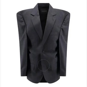 Balenciaga | Ladies Anthracite Cut Away Boxy Blazer