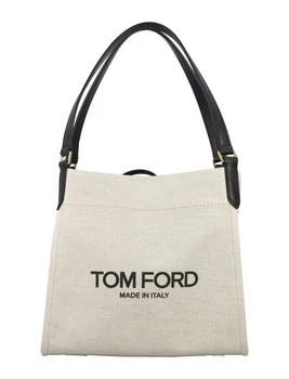 Tom Ford | Tom Ford Logo Printed Open-Top Tote Bag