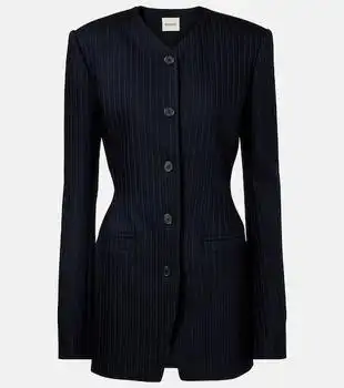 Khaite | Naran pinstripe wool-blend blazer
